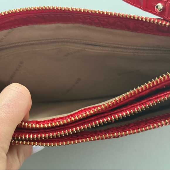 Brahmin Red Embossed Clutch